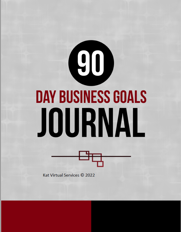 90 Day business goals journal