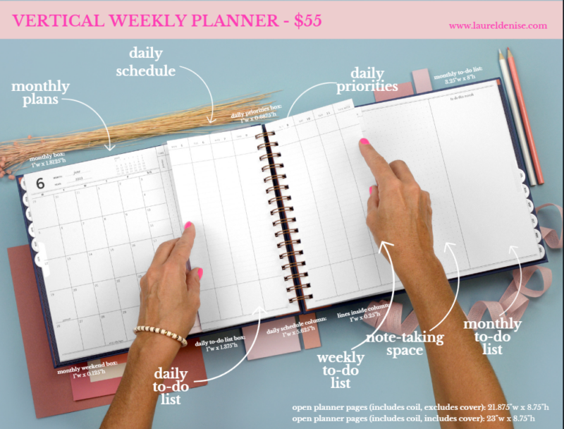 vertical weekly planner 2023