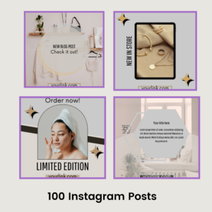 100 instagram templates neutral