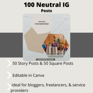 100 neutral instagram posts