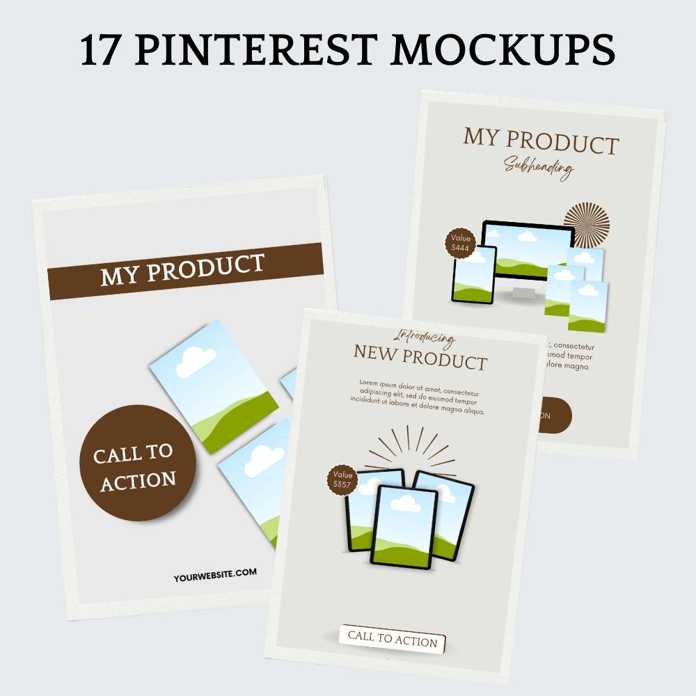 17 Pinterest Mockups - To Use In Canva - Kat Virtual Services