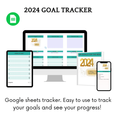2024 Goal Tracker for Google Sheets (Easy to use!)