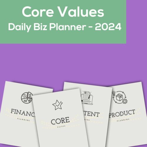 2024 Core Values Business Planner Printable Daily Version Kat   Printable Hourly Planner 500x500 