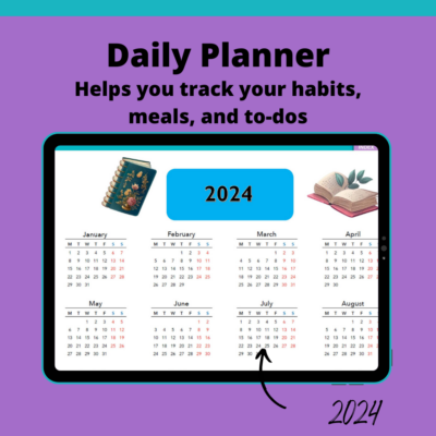 Daily planner. Helps you track your habits, meals, and to-dos