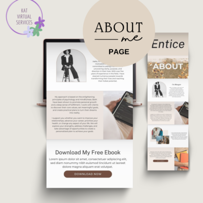 About me page - Camva Coach template for coaches