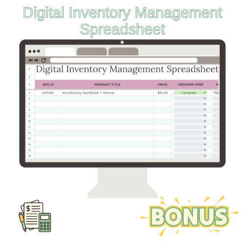 Digital Inventory Management Spreadsheet