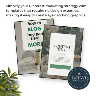 Simplify your Pinterest marketing strategy with templates that require no design expertise, making it easy to create eye-catching graphics.