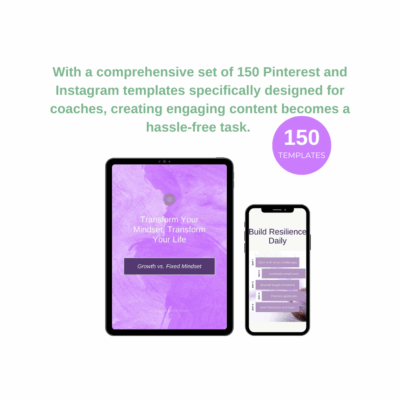 The Coaching Social Media Collection - 150 Templates with Copy! IG and Pinterest - Image 5